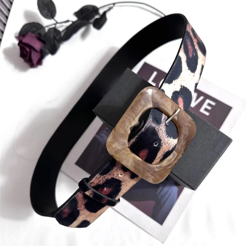 女性の Pu レザーヒョウコルセット女性カマーバンドコートウエストバンドドレス装飾ワイドベルト J1584