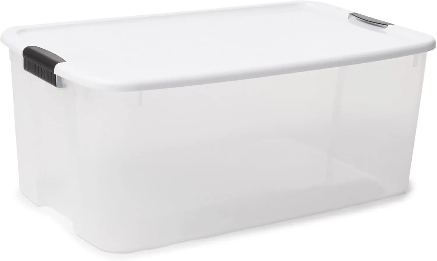 

Ultra Latch Box, Stackable Storage Bin with Lid, Plastic Container with Heavy Duty Latches to Organize, Clear a