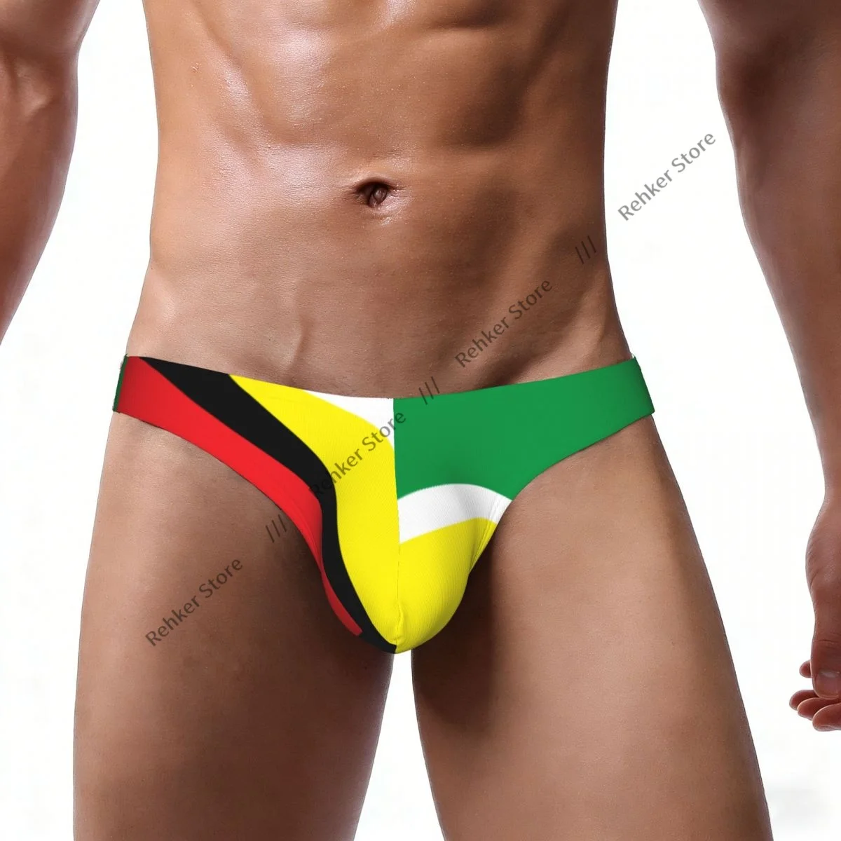 Men's Sexy Briefs Bikini Guyana Flag Men Underpants Low Cut Man Underwear Panties