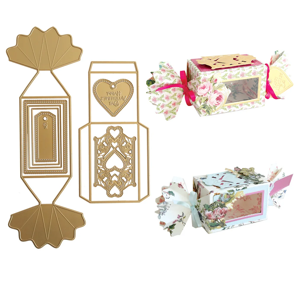 

Candy Wrapper Box Dies Metal Cutting Dies 2026 New Die Scrapbooking DIY Paper Card Embossing Mold Decoration