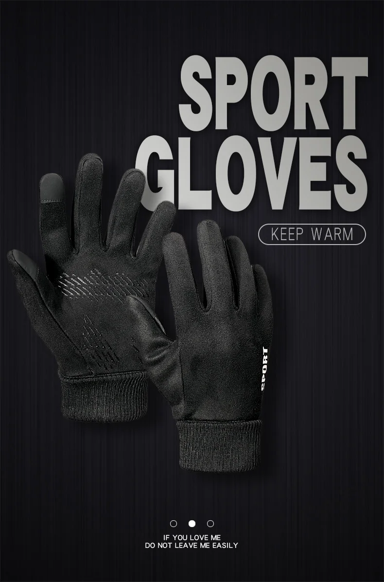 Kunst-Wildleder-Handschuhe für den Winter, weiche rutschfeste Fahrradhandschuhe, Wandern, Fahren, winddicht, Lieferung, Flip-Tops, gerippte Bündchen-Handschuhe – Detail 1