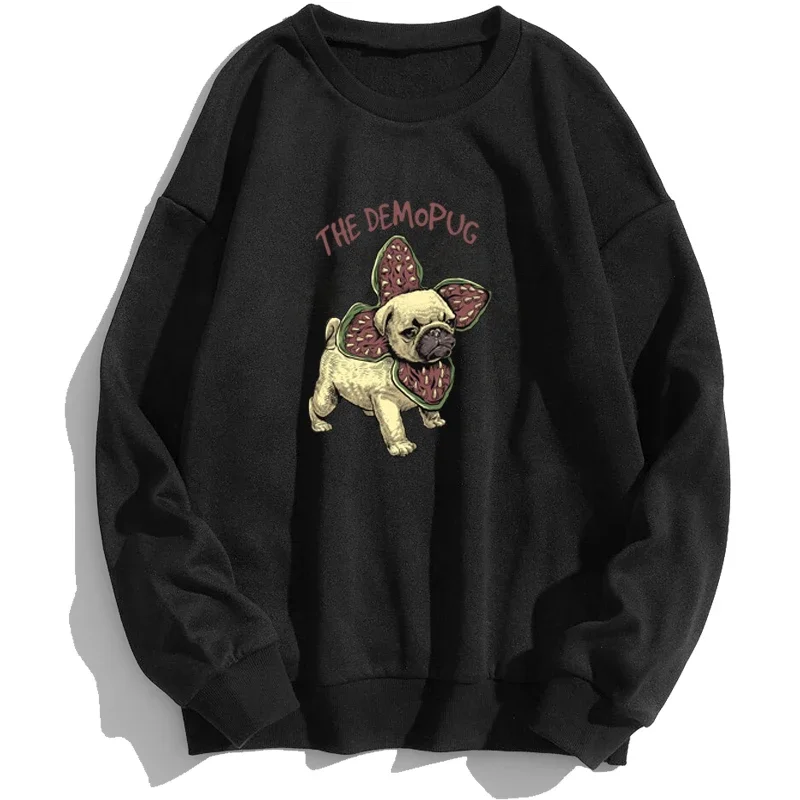 

The Demon Pug Funny Dog Hoodie Hoodies Sweatshirts Sweatshirt New Crewneck Spring Autumn Pullovers Jumper Tracksuit Men