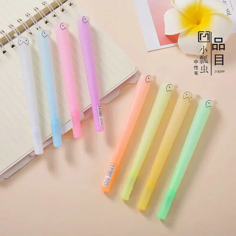 16pcs Creative stationery cute Ladybug shape neutral pen Mini cute cartoon soft silicone glue pen 0.5mm