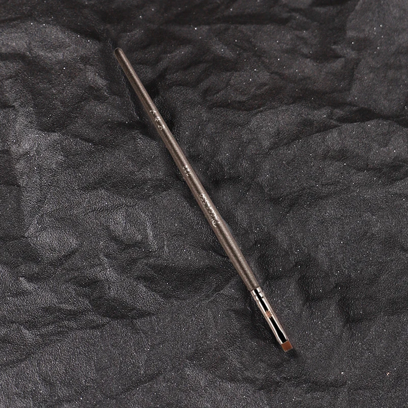 Piccasso pinceau de maquillage gris 722 pinceau Eyeliner à tête plate fibre cheveux bois massif outil de beauté professionnel pinceau Eyeliner à tête plate
