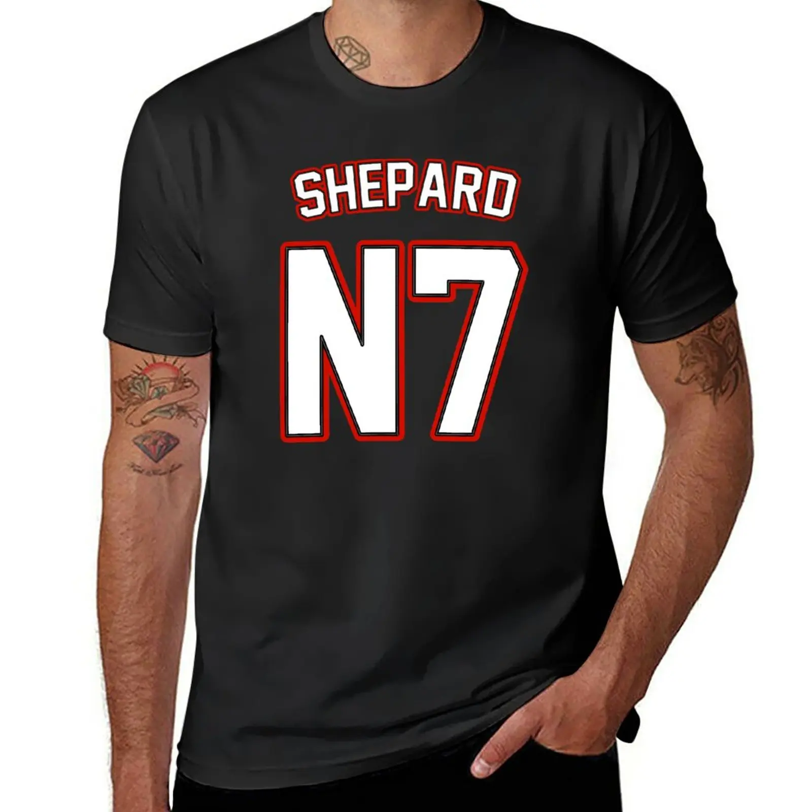 

New Commander Shepard Jersey | Mass Effect Athletic Jersey | White Lettering T-Shirt summer tops cute tops mens clothes