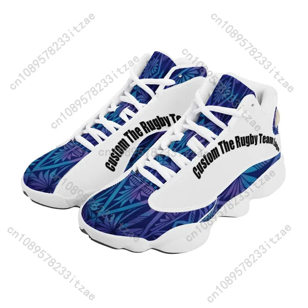 Personality Fashion Polynesian Samoa Tribal Tonga Style Running Shoes Custom Ball Sports Team Logo Men's Basketball Sports Shoes