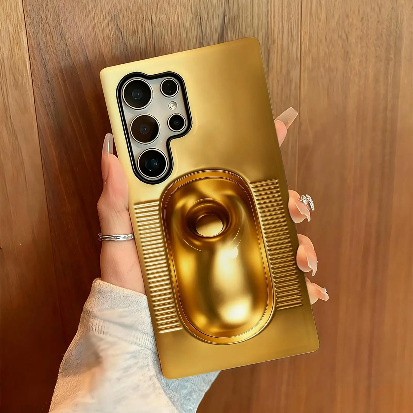 Phone Case For Samsung Galaxy S26 25 S24 S23 S22 S21 Ultra Glossy Film Phone Case Prank chamber pot gift for a friend view 4