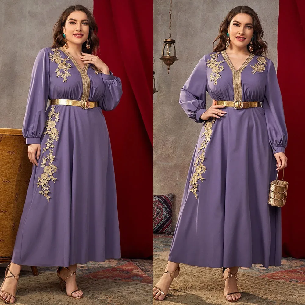 Femmes grande taille Robe Maxi soirée musulman turquie Abaya caftan dubaï Abaya Caftan Marocien Femme Robe Islam vêtements Robe