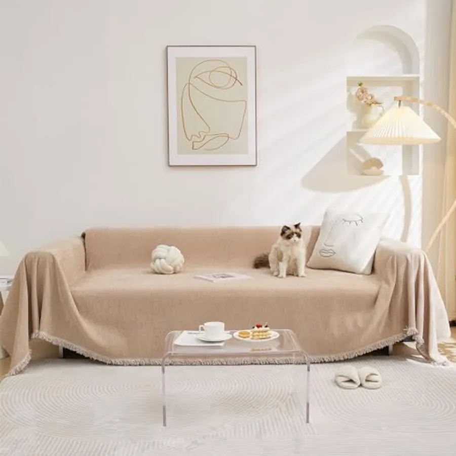 

Sofa Covers for Sectional Sofa Set Couch Cover for Dogs Throw Couch Cover with Tassel Loveseat Covers Futon Cover L Shaped Cove