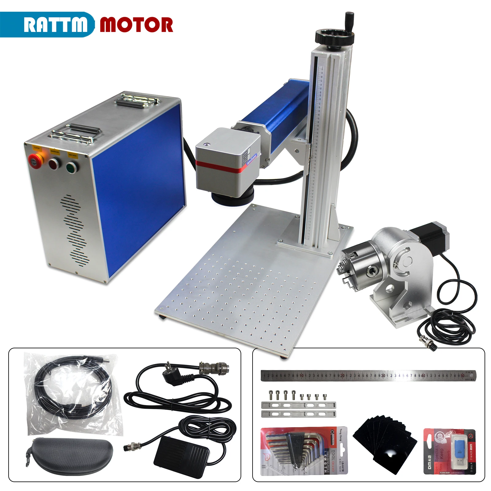 

20W 60W 100W MAX Raycus Integrated Fiber Laser Marking Engraving Machine JPT MOPA Lightburn / EZCAD2 For Metal Jewelry Steel
