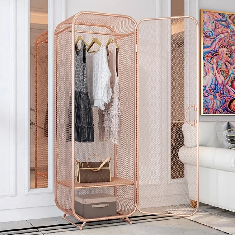 

Small Minimalist Wardrobe Open System Drawers Simple Baby Wardrobe Portable Partitions Storage Metal Guarda Roupa Furniture