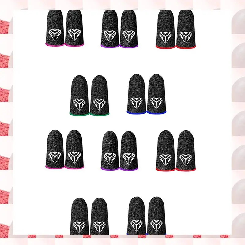 ABGN 20PCS Gaming Finger Superconducting Electric Fibre 28 Knitted Sleeve Breathable Fingertips For PUBG Mobile Games