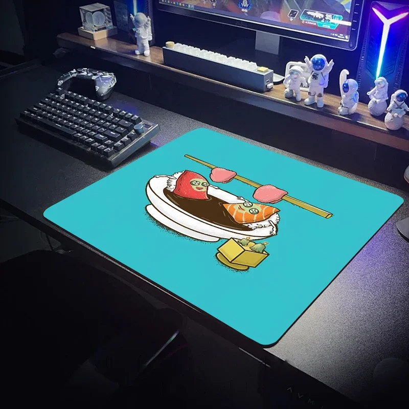 Japanese Sushi Mouse Pad Waterproof Mat Funny Office Accessories Office Carpet 40x45 Table Cushion Gaming Tables Pc Desk Playmat