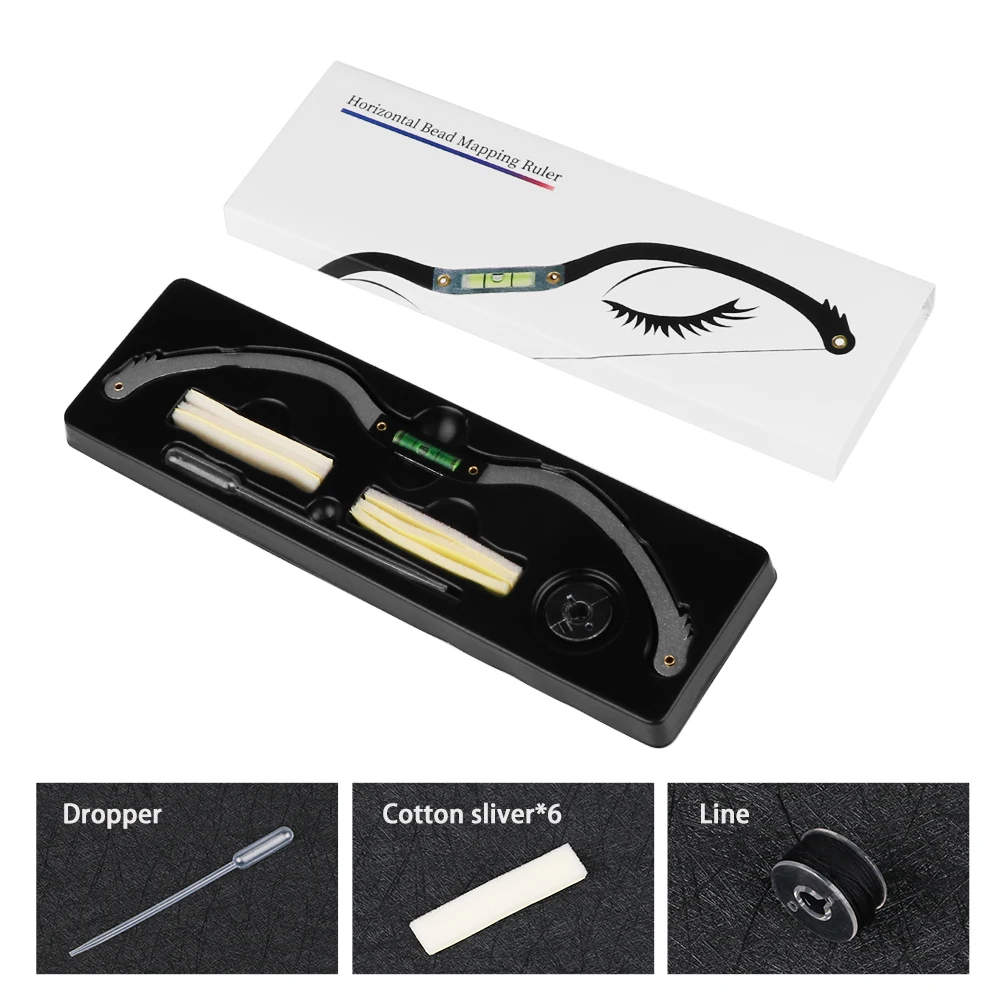 1 Set Microblading Permannet Makeup Bow And Arrow Line Ruler Eyebrow Stencils Measuring Brow String Inked Tattoo PMU For Mapping