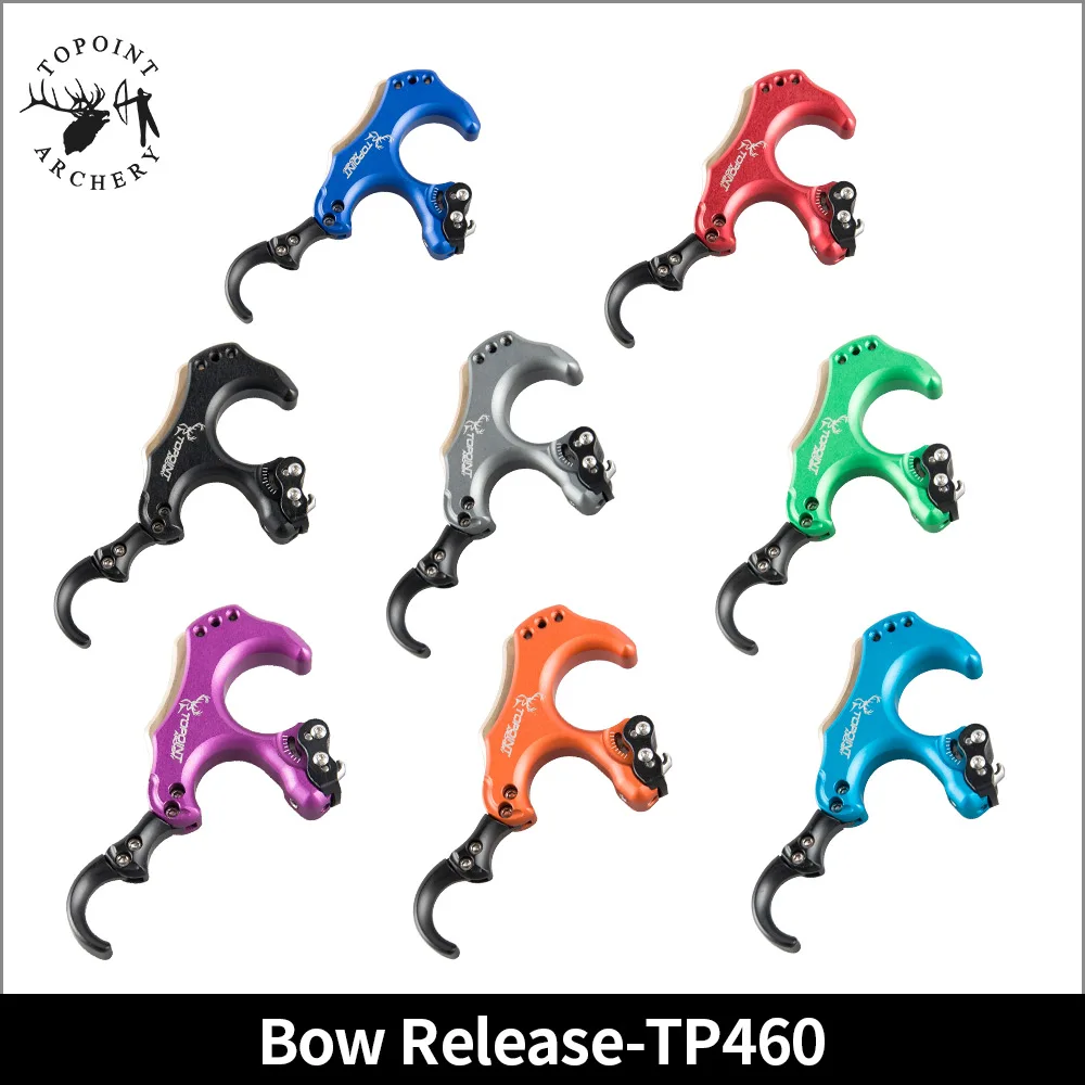 1piece Topoint TP460 Compound Bow Release Archery 3/4 Finger Grip Thumb Trigger Shooting Hunting Accessories