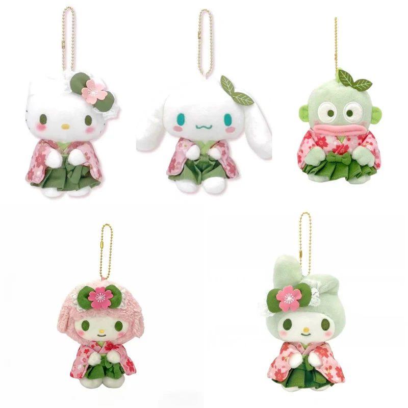 New Japanese Kimono Cherry Blossom Hello Kitty Plush Doll Trendy Toy Backpack Decoration Accessories Keychain Girl Surprise Gift