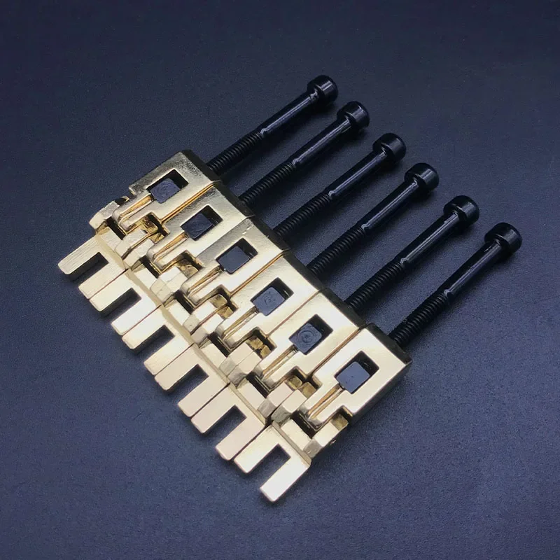 

10Set Electric Guitar Double System Bridge Saddle with Screws Tremolo Bridge Double Locking String Saddles