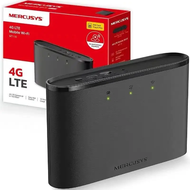 

MERCUSYS Mercury SIM card 4G Router MT110, full-network compatible mobile WIFI, 10-hour battery life, USB power supply