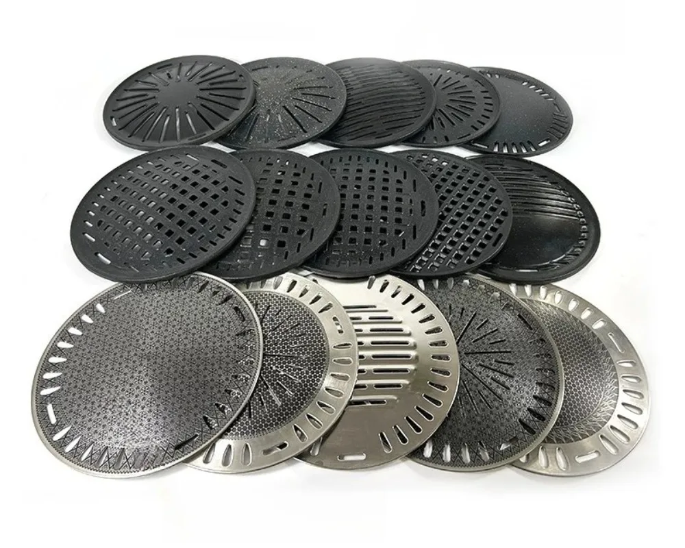 295mm Stainless Steel Honeycomb BBQ Plate Thickened Barbecue Grid for Charcoal Electric Grill Home Commercial Use