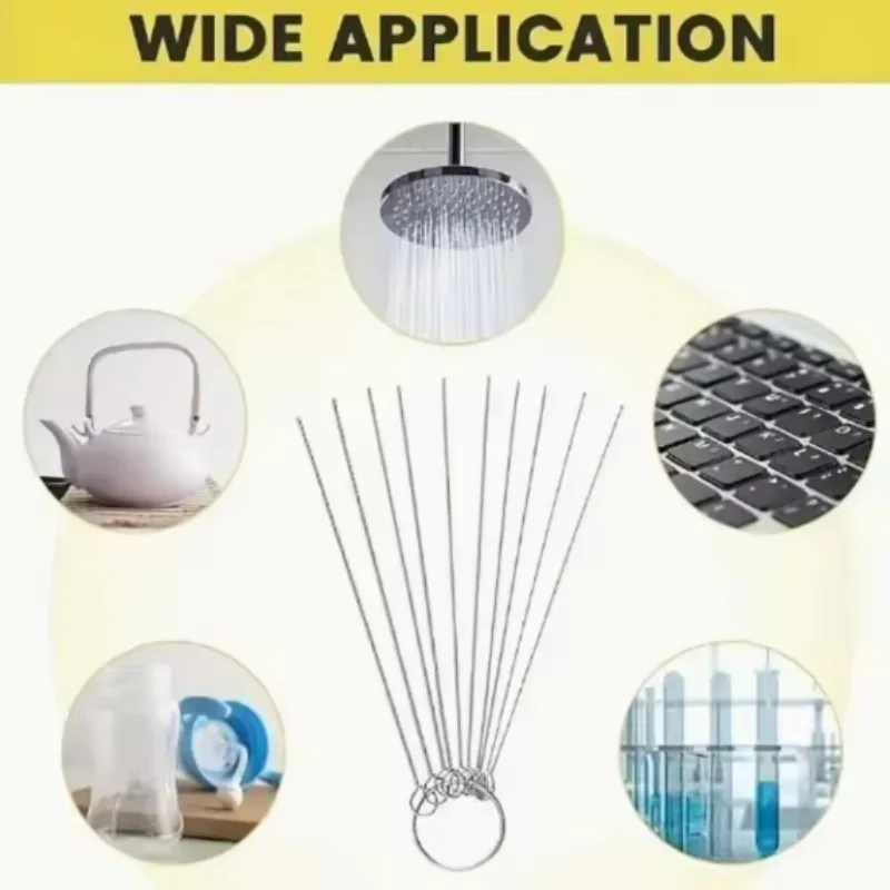 Obrázek 7: 10set showerhead úklid jehla nerez ocel keyboards sprcha hlav jehla čistič domácí víceúčelové tryska úklid nářadí