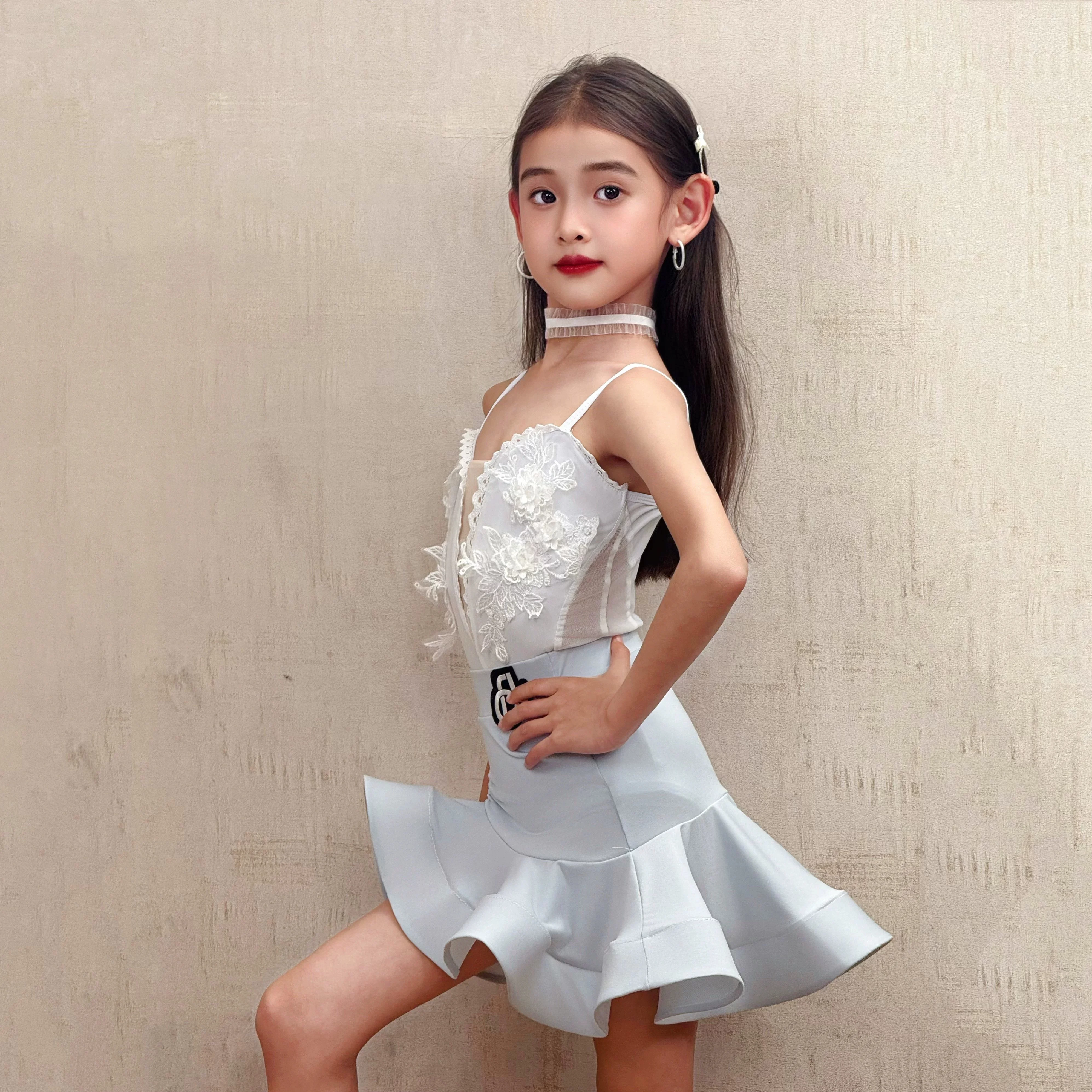 Latin Dance Practice Suit Girl Adult Women Latin Competition Dance Suit latin Two Piece Girl Tango Samba Rumba Dance Dress