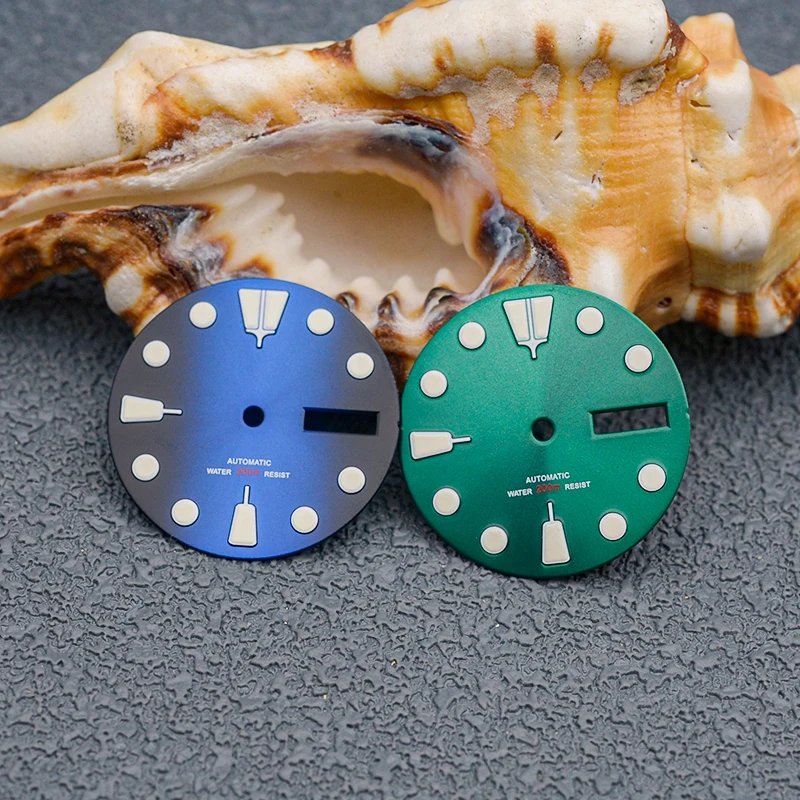 

NH35 Dial Green Luminous Watch Dial NH36 Dial Fits 7s26 NH35 NH36 Movement SKX007 6105 SRPD Tuna Monster Turtle Watch Case