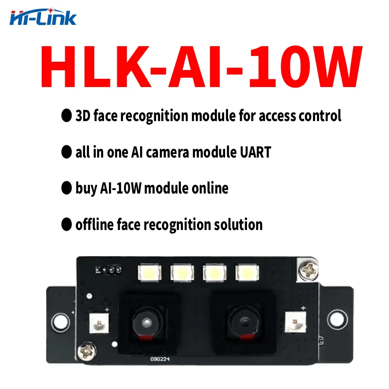 

Free shipping HLK-AI-10W Vision Module 3D Face&Palm Vein & QR Code Recognition All-in-One Solution For Access Control/Smart Lock