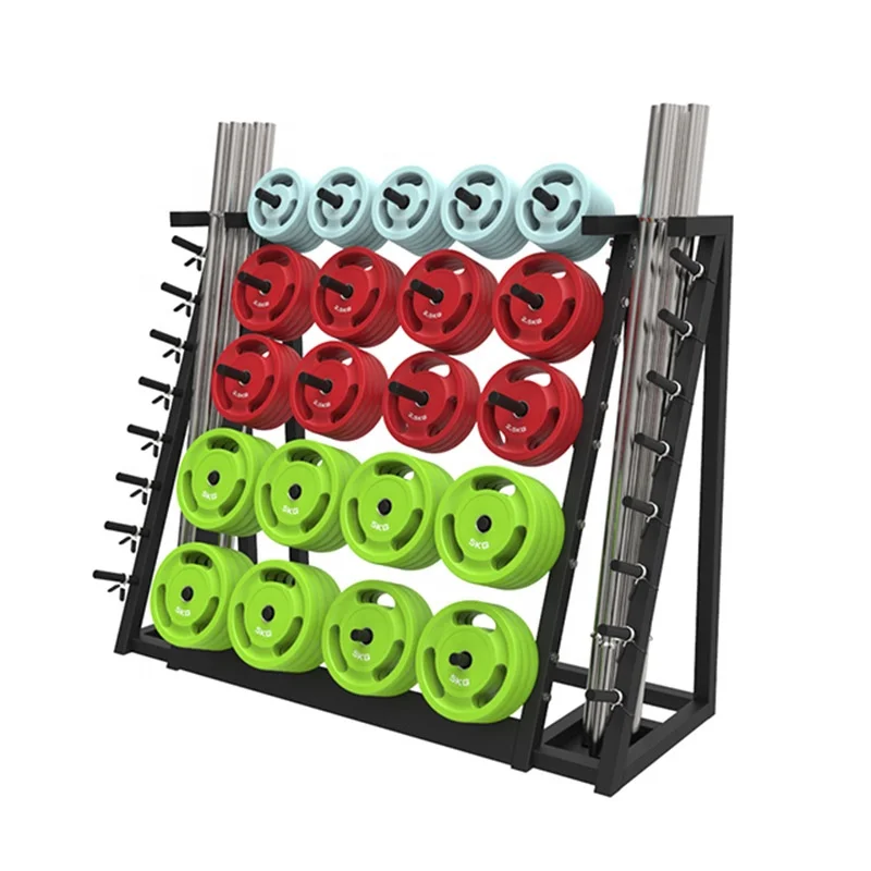 Get-Fit Wholesale Gym Equipment Showing Stand Commercial Use Weight Plate Storage Stand Rack Barbell Storage Pump set Rack