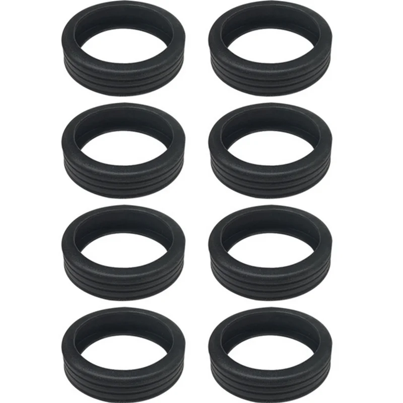 8PCS Schwarz Gepäck Roller Gummi Abdeckung Stille Trolley Rad Zubehör Schutzhülle Geeignet für Dualrad Gepäck