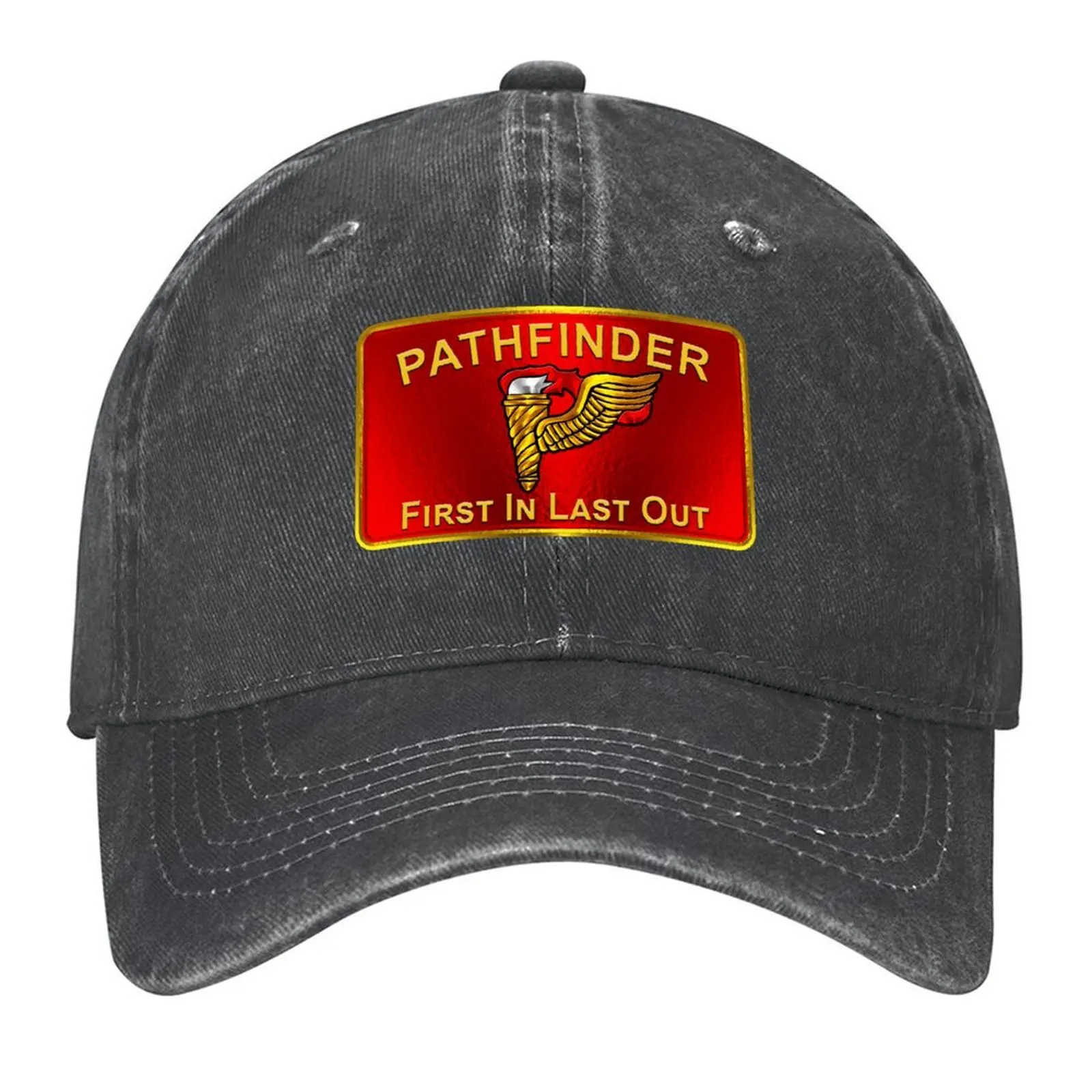 

Pathfinder “First In, Last Out” Baseball Cap Fashion Beach Rave Snap Back Hat New Hat Golf Women Men's