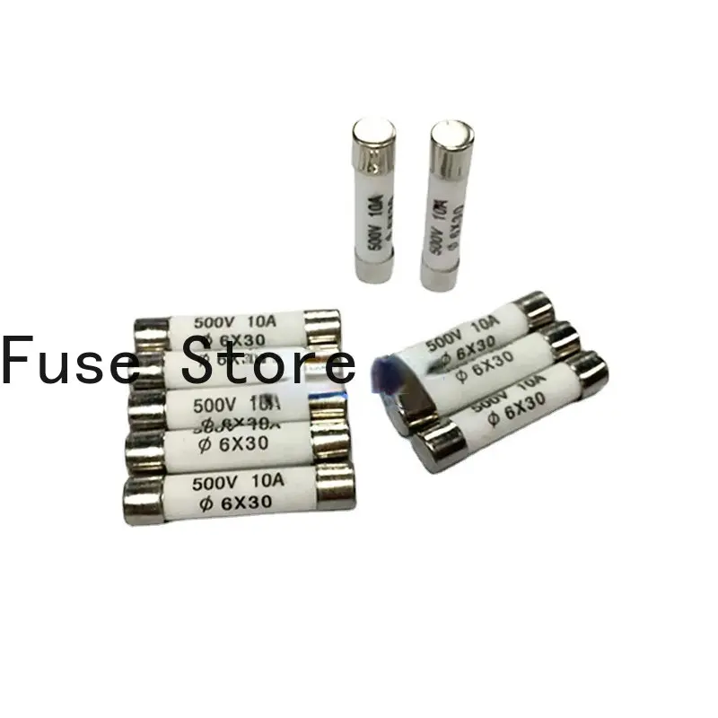 

10PCS 500V 10A 15A 20A 25A 30A 6X30 Ceramic Tube Fuse R058