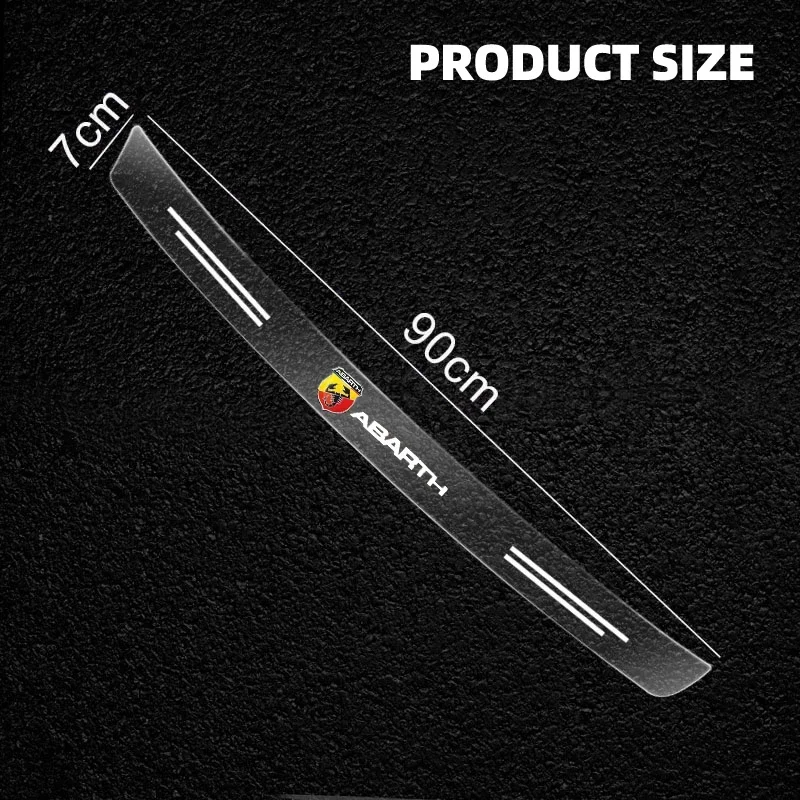 Car Rear Bumper Trunk Load Edge Protector Guard Trim Transparent Sticker For Fiat Abarth 595 Abarth 500 Abarth 124 Spider - view 6