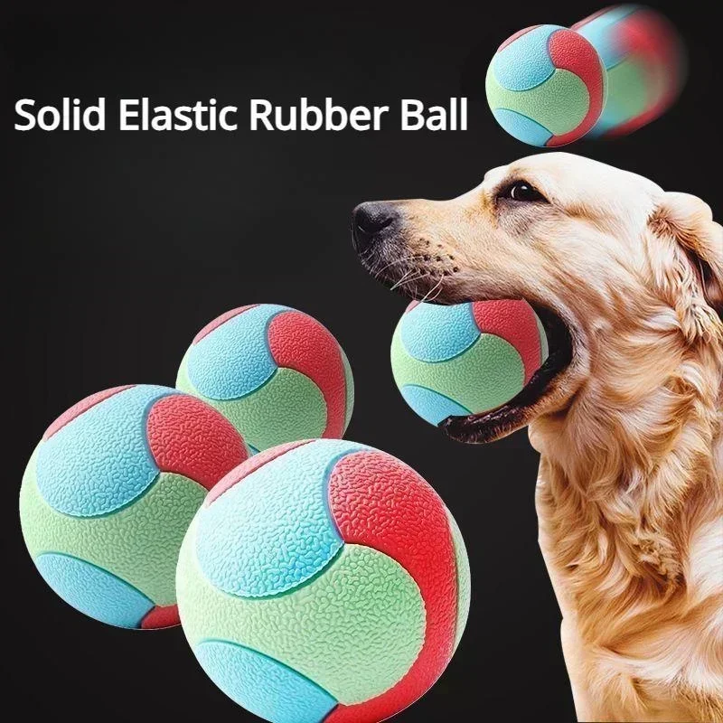 Solid Rubber Dog Balls for Dogs Virtually Indestructible Pet Dog Interactive Toy Training Chew Play Fetch Bite Toys