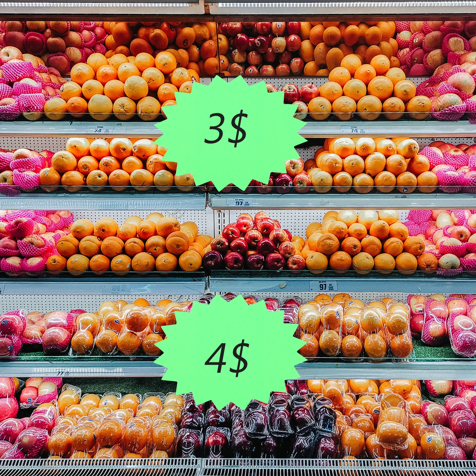 

100 Sheets Fluorescent Explosion Shape Price Tags Bright Color Advertising Paper Signs Attractive Design Garage Sales