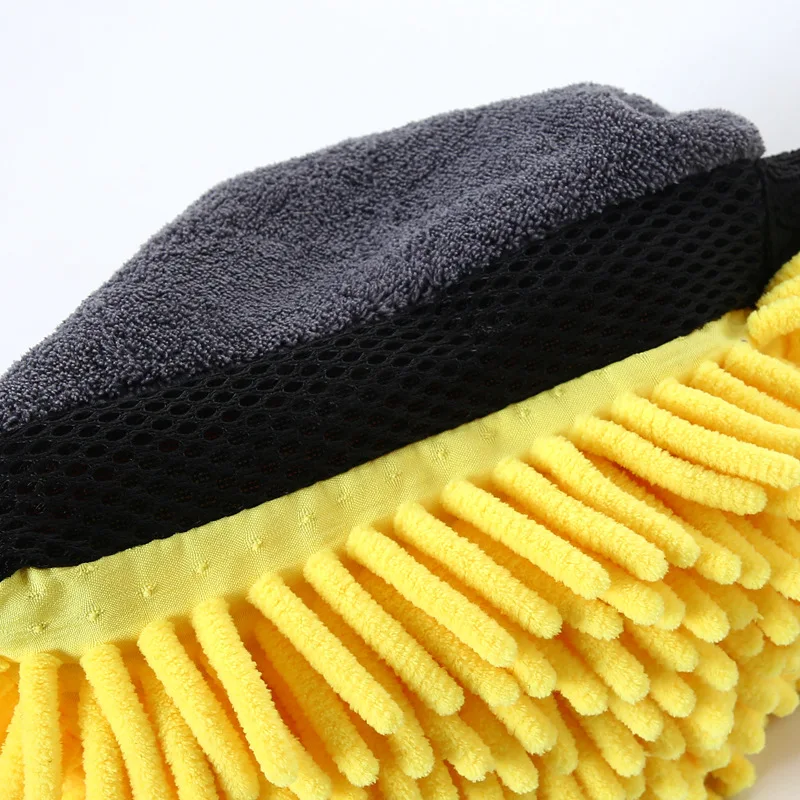 Waterproof Car Wash Microfiber Chenille Gloves Thick Car Cleaning Mitt Wax Detailing Brush Auto Care Double-faced Glove