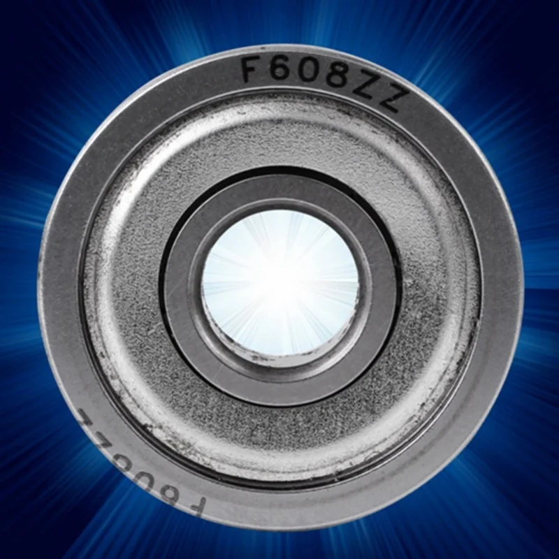 

E5 10Pcs Bearing F608Z Shielded Steel Flanged Miniature Ball Bearings 8*22*7mm Tool Parts Bearings Carbon Steel Scooter Bearings