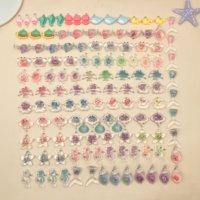 10/20/30pcs Random Glow-in-the-Dark Resin Charms Pendants Seashell & Starfish DIY Craft Jewelry Making Fashion Accessories.