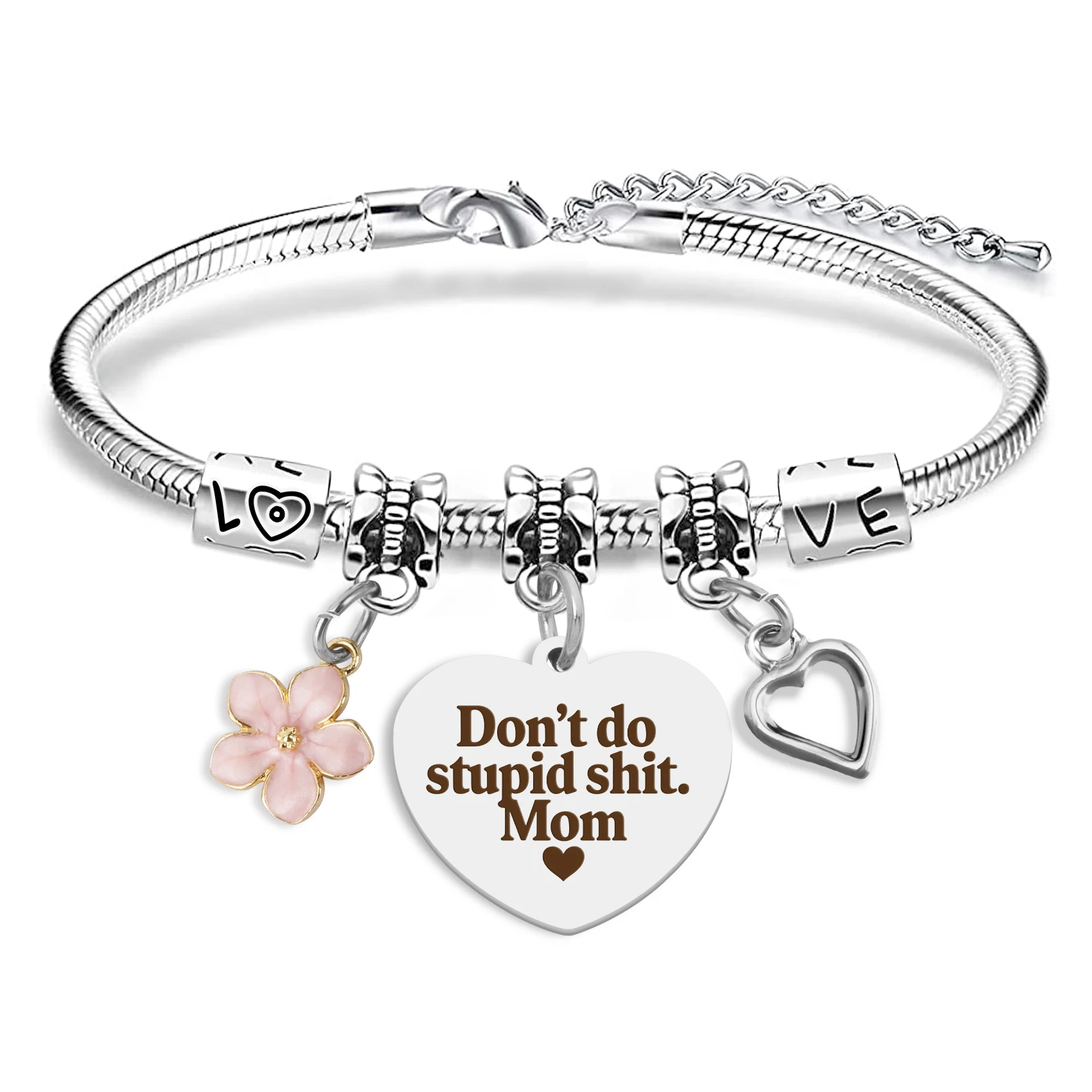 

Personalized Women Bracelets Customized Multiple Nameplate Pendant Stainless Steel Bracelets