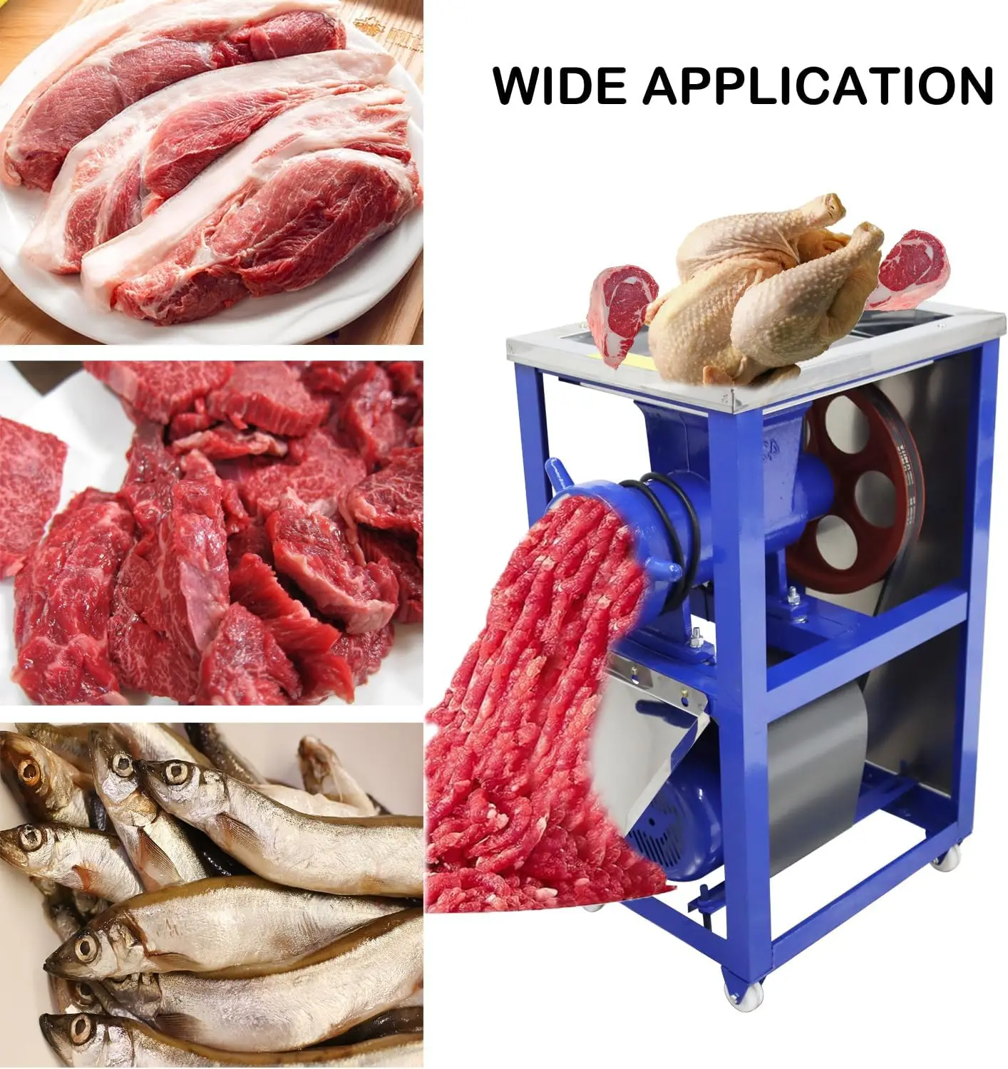 42 نوع كسارة العظام مفرمة اللحم 220 فولت مفرمة اللحم الكهربائية آلة المروحية 200-230 كجم/ساعة لعظام الدواجن الصغيرة واللحوم النباتية