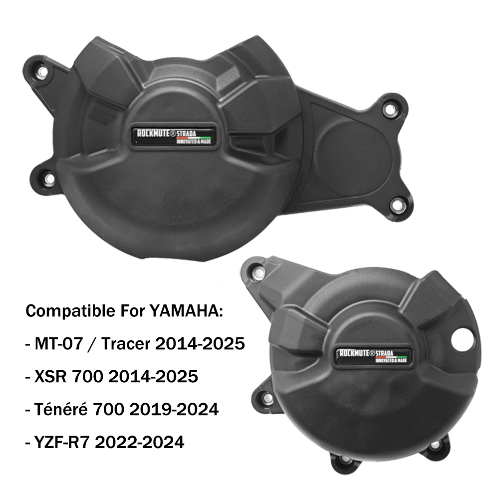 

Защитная крышка двигателя для YAMAHA MT07 Tracer XSR700 Tenere 700 T7 YZF R7, коробка передач мотоцикла, полная крышка, защита от столкновений