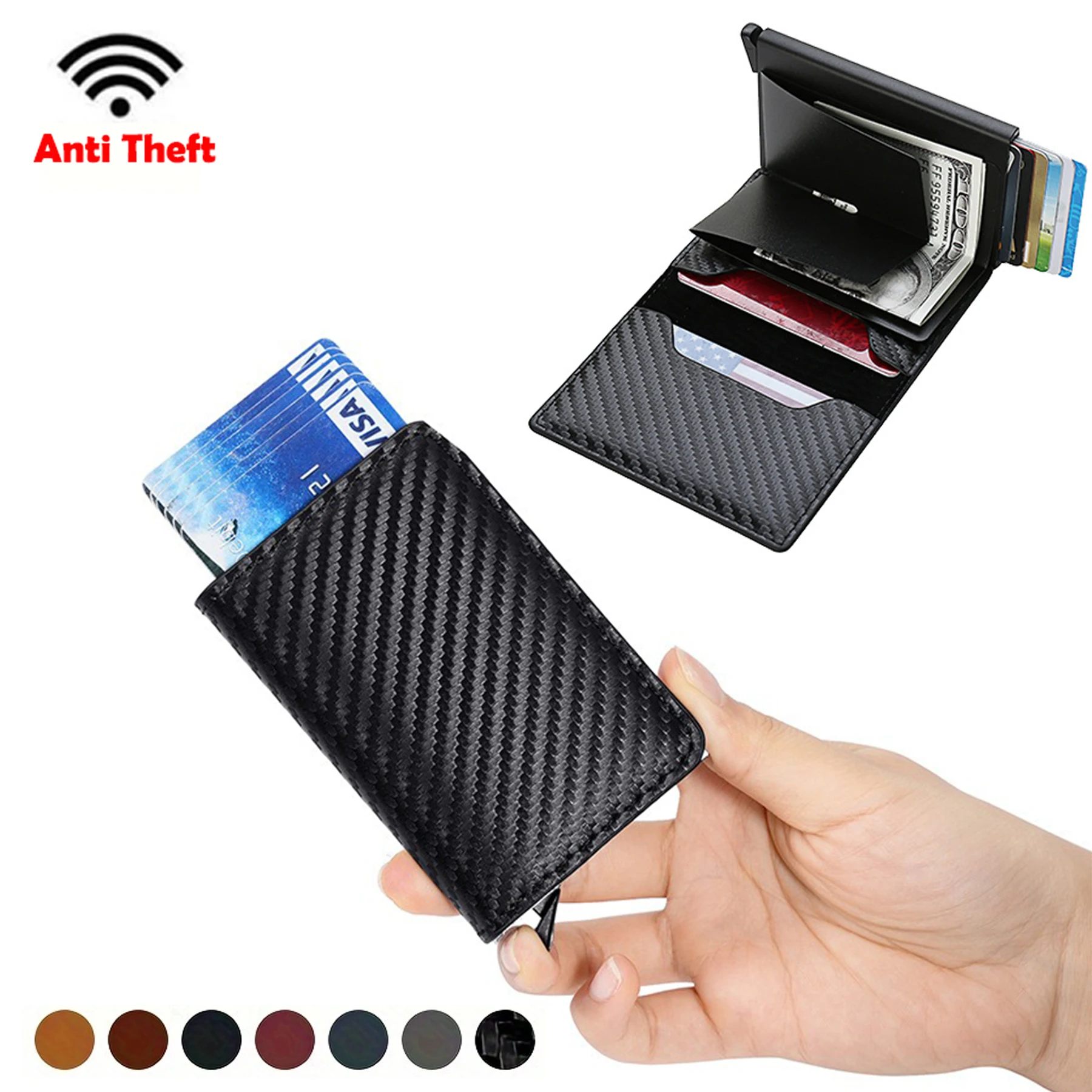 Anti Rfid Credit Card Holder Smart Minimalist Wallet Pocket Men Women Slim Cardholder Bank Secure Creditcard Case Dropshipping