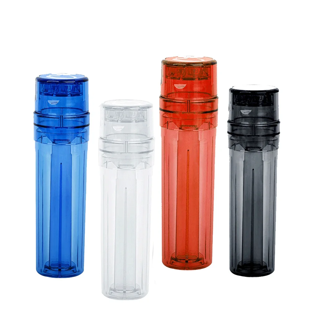 1 Pcs Tobacco Grinding Tank Integrated Plastic Grinder With Roll Horn Tube Cigarette Pre Roll Cone Roller Smoking Accessories