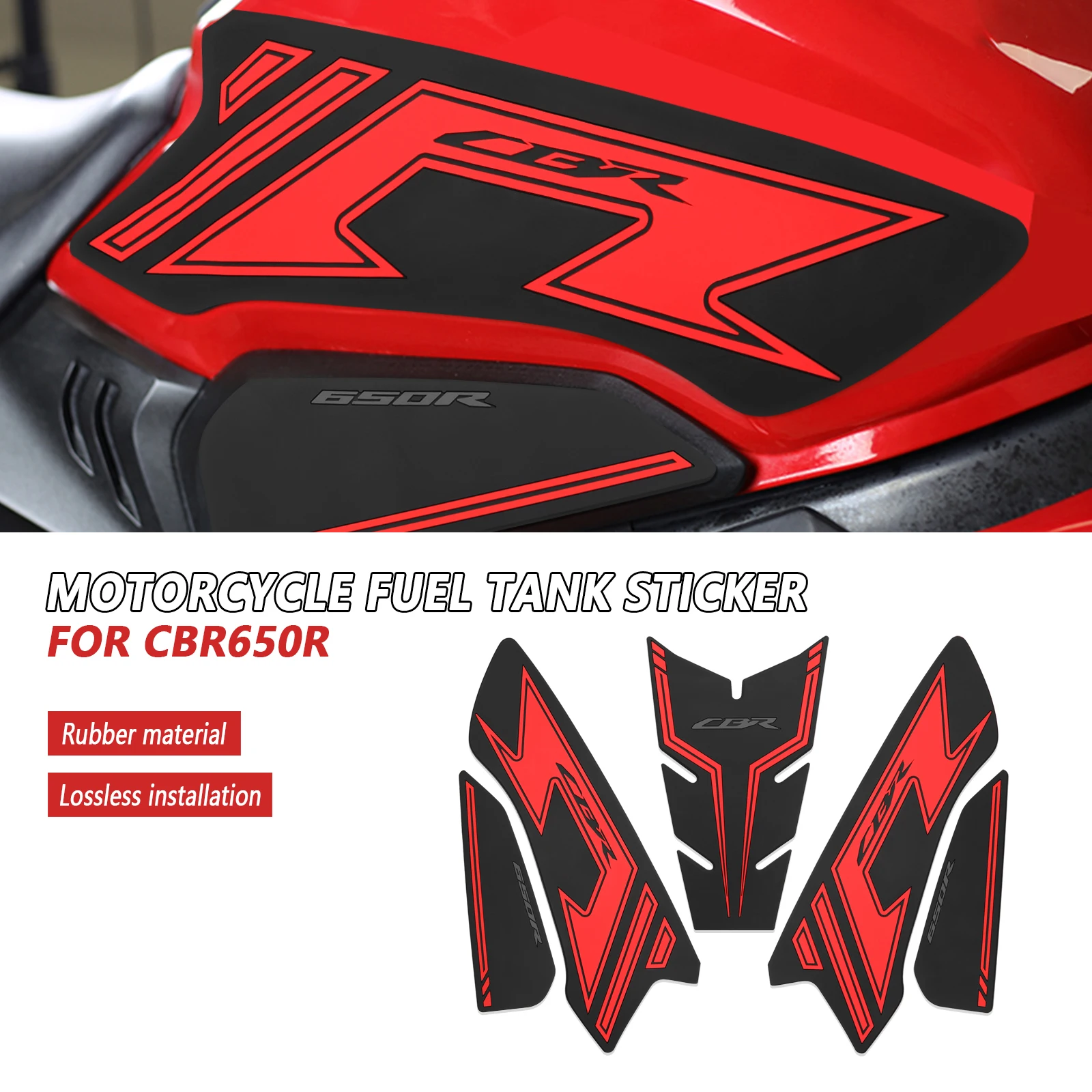 

For Honda CBR650R 2019-2025 CBR 650R 2024 Motorcycle Tank Pad Side Grips Gas Fuel Oil Knee Protector Stickers Decals CBR 650 R