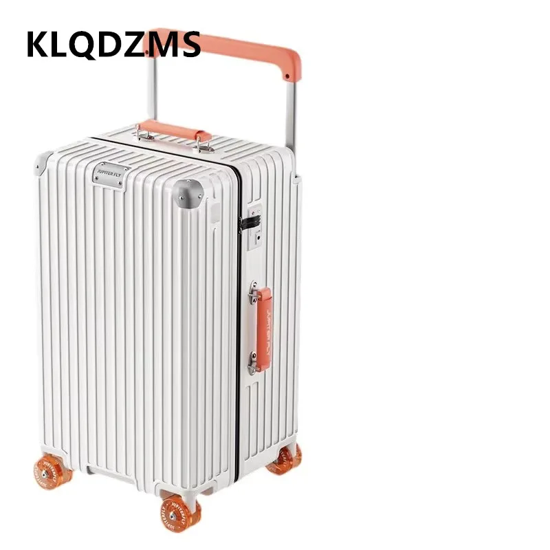 KLQDZMS-Valise à roulettes de chargement USB multifonctionnelle, valise d'embarquement légère, valise de voyage, 20 po, 22 po, 24 po, 26 po, 28 po, 30 po