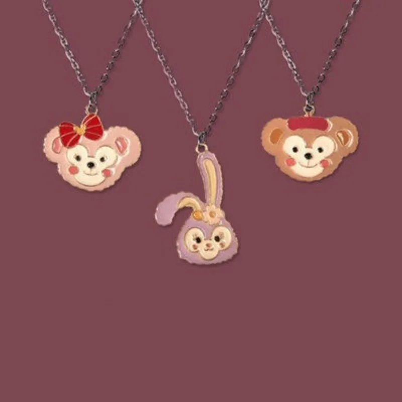 Disney StellaLou Necklace Anime Character Surrounding Cartoon Q Cute Personality Shirley Mei Duffy Pendant Girl's Birthday Gifts