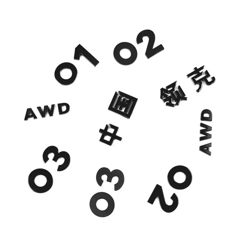 สําหรับ Lynk & Co 01 02 03 05 ด้านหลังโลโก้สีดําตัวอักษรภาษาอังกฤษโลโก้โลโก้รถการปรับเปลี่ยนนักรบสีดําตกแต่งรถอุปกรณ์เสริม