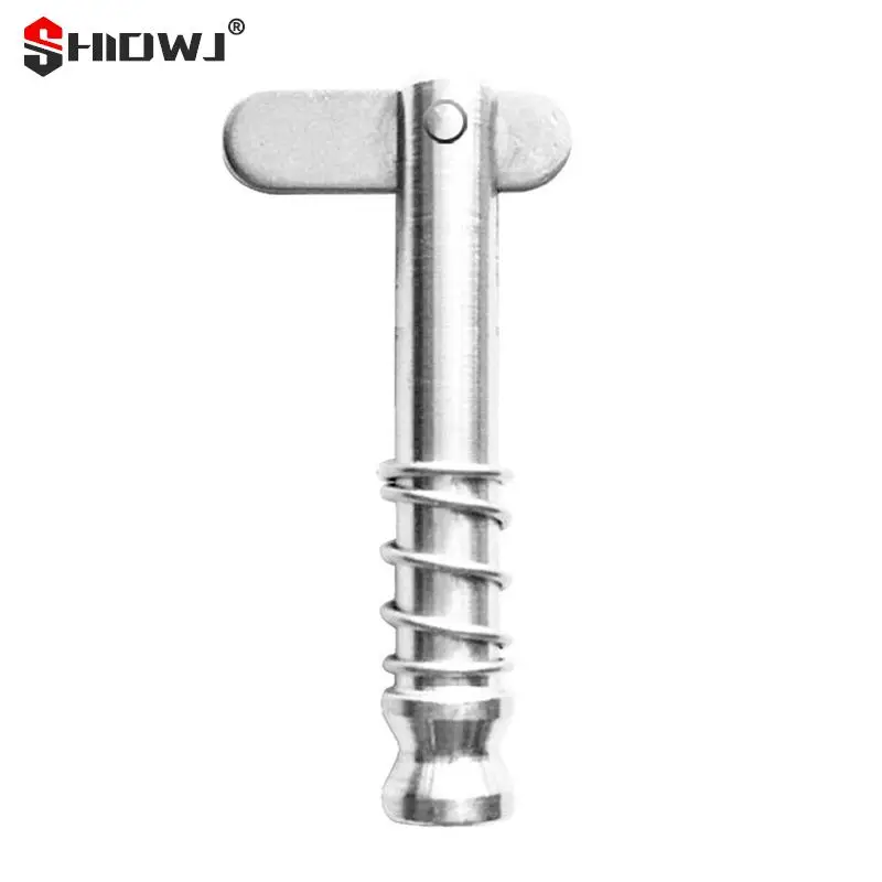 1ชิ้นหมุดยึดด้านบนแบบถอดได้อย่างรวดเร็วขนาด1/4นิ้ว6มม. พร้อมกล้องหล่นและสปริง316เกรดทางทะเลตัวหมุดบานพับดาดฟ้าเรือสแตนเลส