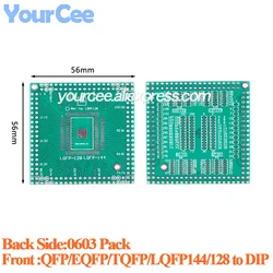 5 pz/2 pz QFP EQFP TQFP LQFP144 LQFP128 SMD Turn DIP Scheda Adattatore QFP EQFP TQFP LQFP144 LQFP128