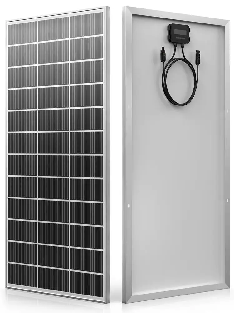 RVPOZWER Starre Solarpanels 200W/400W/800W 18BB N-Typ Mono-Zellen 24% Hocheffizienz PV-Leistung für Heim-RV-Ladesysteme, Balkon, Outdoor, Off-Grid-Camping, weißer Rahmen, Rückplatten-Stil