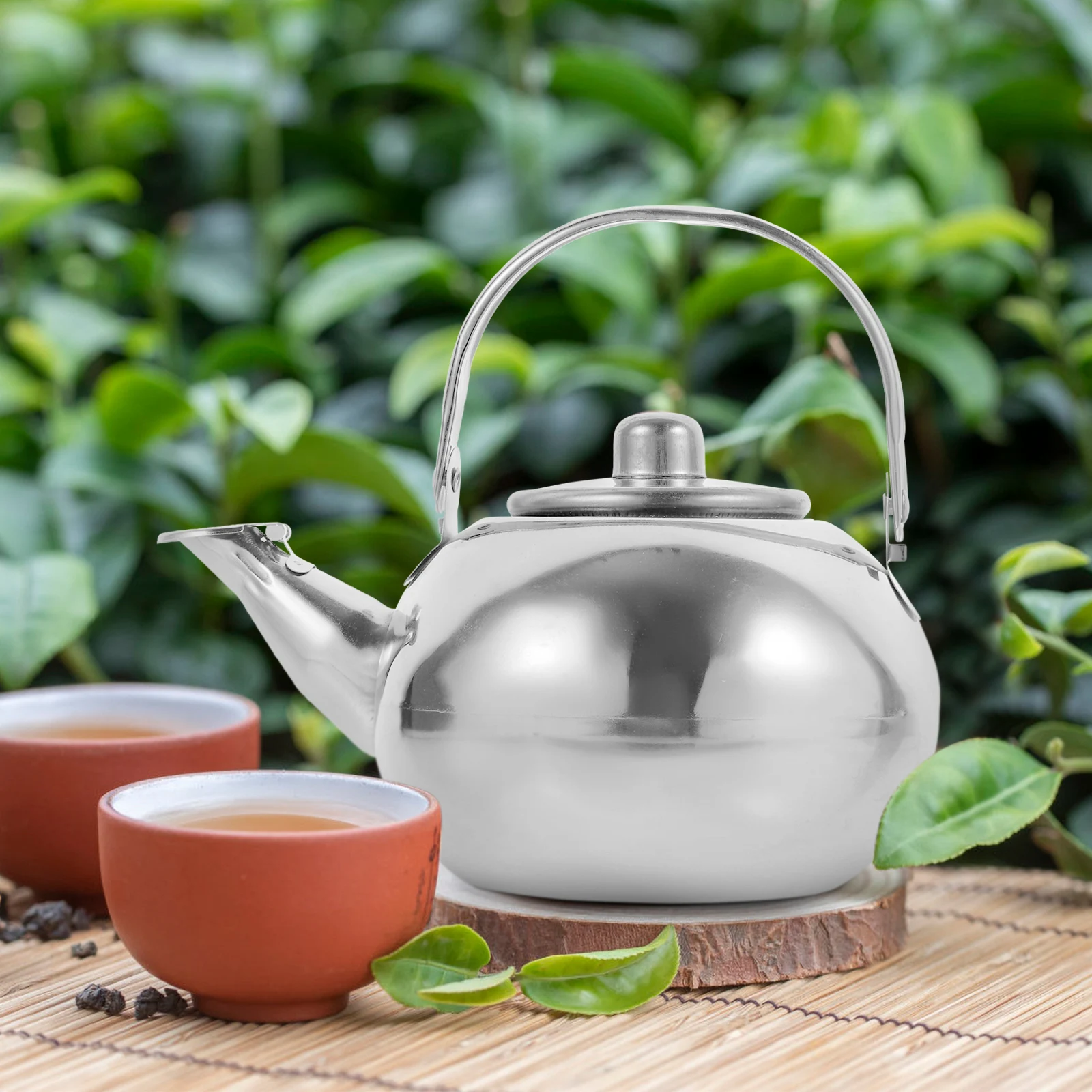 

Stainless Steel Stovetop Kettle Cool Handle Wear Resistant Rustproof Tea Pot Household Water Boiler for Gas Electric